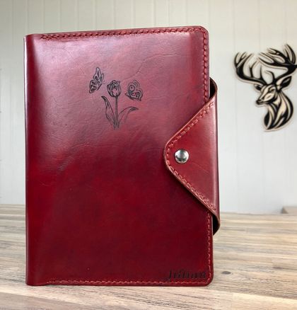 Leather Notebook Cover, Custom Engraved